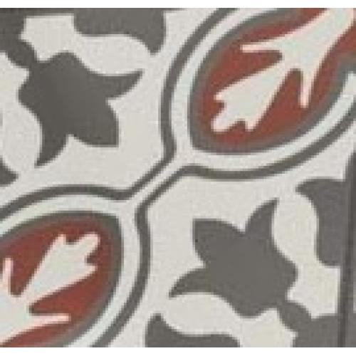 Adorne Leon Terracotta, White and Grey Wall & Floor Tile 200mm x 200mm